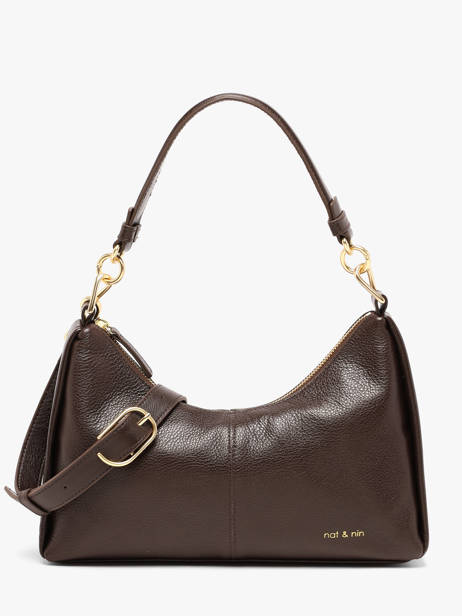 Sac Porté épaule Rejina Cuir Nat et nin Marron vintage REJINA