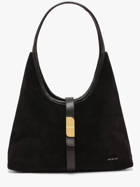 Schoudertas Vintage Leder Nat et nin Zwart vintage ROMEO