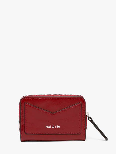 Portemonnee Leder Nat et nin Rood vintage PIA
