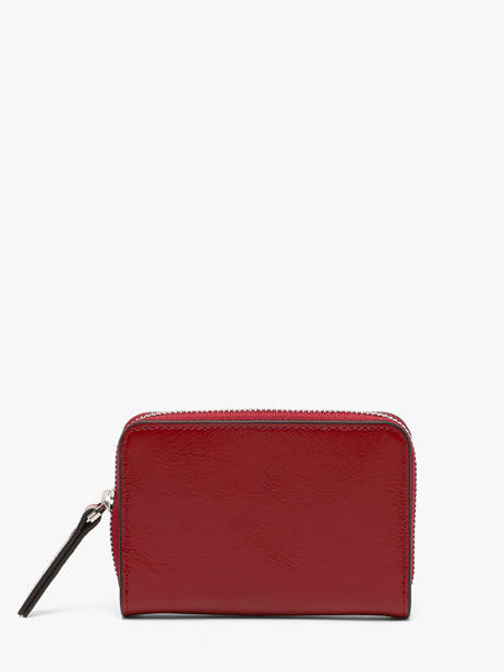 Portemonnee Leder Nat et nin Rood vintage PIA ander zicht 2