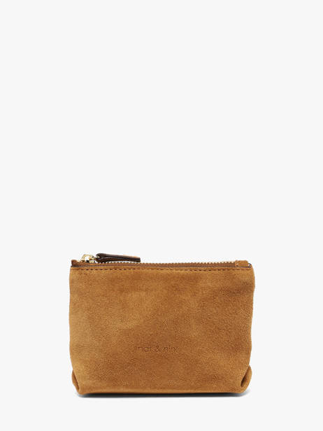 Porte-monnaie Cuir Nat et nin Marron vintage ANY