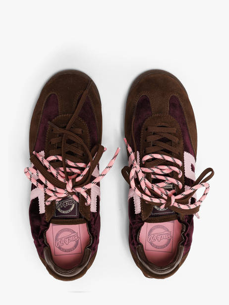 Sneakers Uit Leder Back 70 Bruin women 73 ander zicht 3
