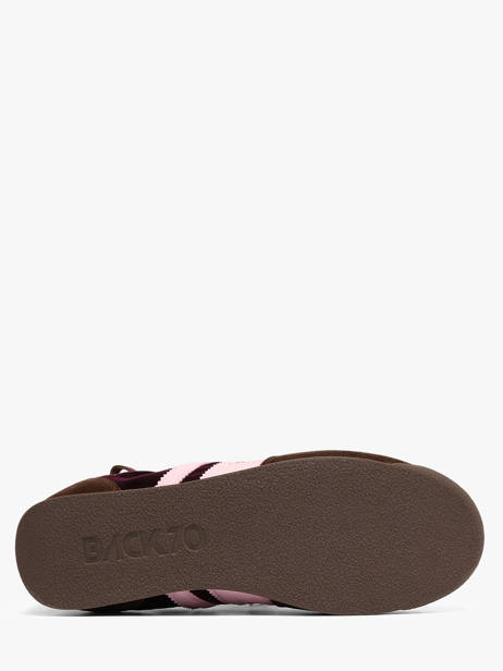 Sneakers Uit Leder Back 70 Bruin women 73 ander zicht 4