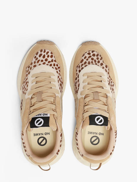 Sneakers Met Platformzool Uit Leder No name Beige women NNVESL04 ander zicht 3