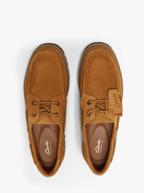 Derby Veterschoenen Uit Leder Clarks Beige men 26327954 ander zicht 3