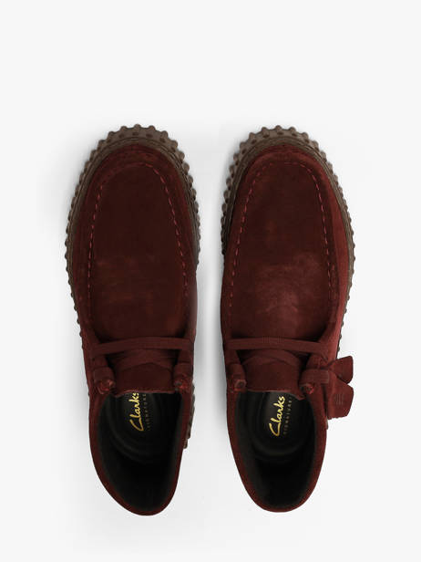 Enkelhoge Derby Veterschoenen Uit Leder Clarks Rood women 26329426 ander zicht 3