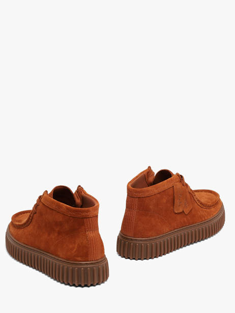 Enkelhoge Derby Veterschoenen Uit Leder Clarks Oranje men 26327243 ander zicht 2