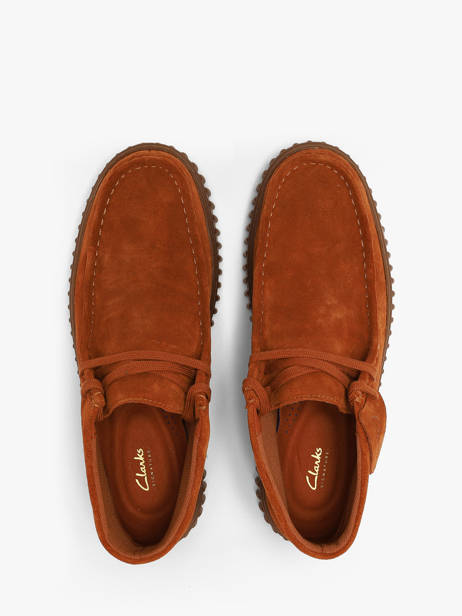 Enkelhoge Derby Veterschoenen Uit Leder Clarks Oranje men 26327243 ander zicht 3