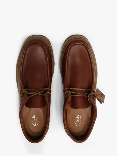 Chaussures Derbies En Cuir Clarks Marron men 26186417 vue secondaire 3