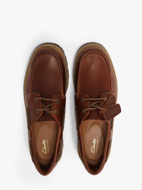 Chaussures Derbies En Cuir Clarks Marron men 26186176 vue secondaire 3