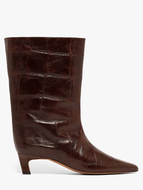 Laarzen Met Naaldhak Uit Leder Angel alarcon Bruin women 480C