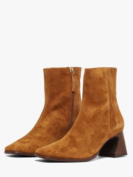 Enkellaarsjes Met Hak Uit Leder Angel alarcon Bruin women 507O ander zicht 1