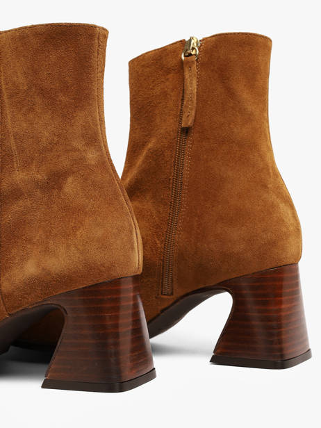 Enkellaarsjes Met Hak Uit Leder Angel alarcon Bruin women 507O ander zicht 2
