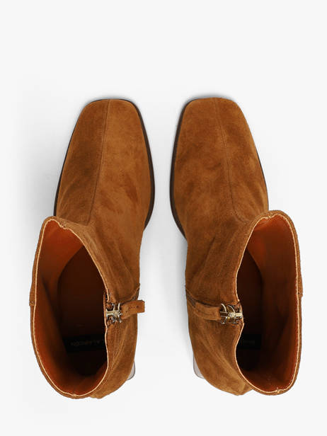 Enkellaarsjes Met Hak Uit Leder Angel alarcon Bruin women 507O ander zicht 3
