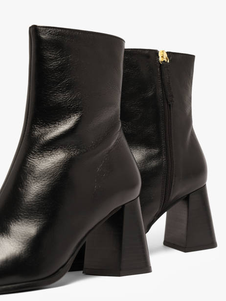 Enkellaarsjes Met Hak Uit Leder Angel alarcon Zwart women 492A ander zicht 2