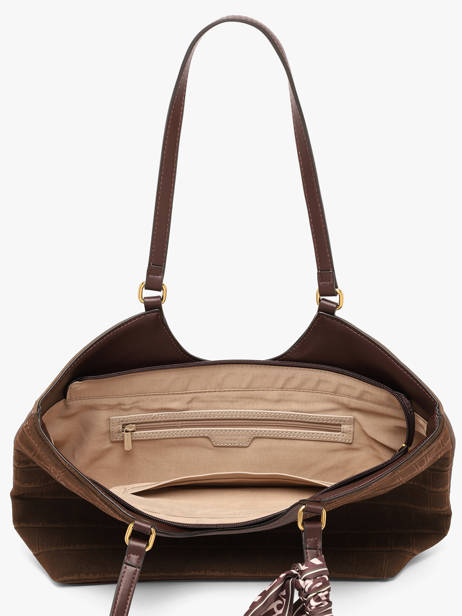 Schoudertas Croco Chic David jones Bruin croco chic CM8681 ander zicht 2