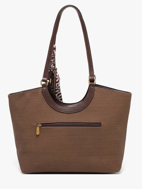 Schoudertas Croco Chic David jones Bruin croco chic CM8681 ander zicht 3