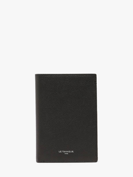 Portefeuille Cuir Le tanneur Noir lucien graine THGR3311
