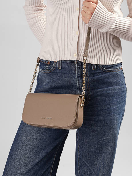 Cross Body Tas Saffiano David jones Beige saffiano CM8419 ander zicht 1