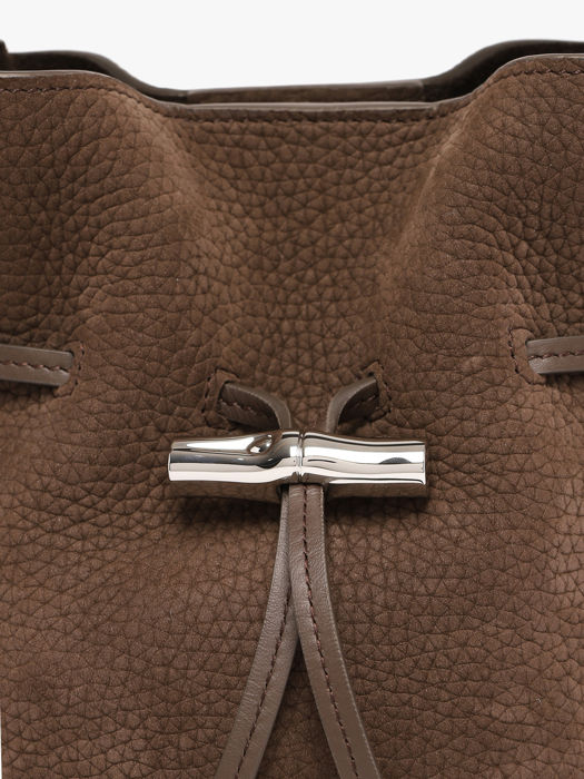 Longchamp Le roseau coulisse nubuck Handtas Bruin