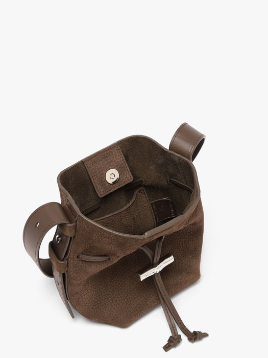 Longchamp Le roseau coulisse nubuck Handtas Bruin