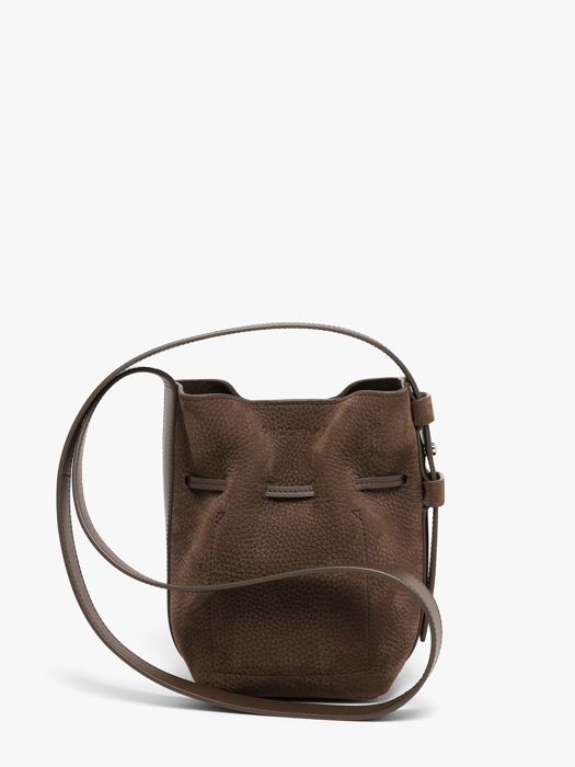 Longchamp Le roseau coulisse nubuck Handtas Bruin