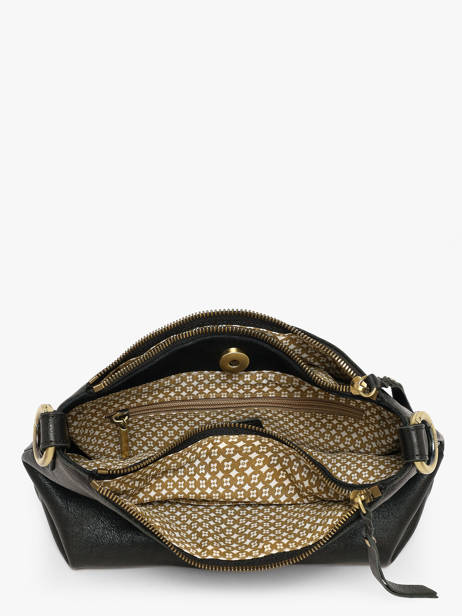 Cross Body Tas Vintage Leder Mila louise Zwart vintage 3864CC ander zicht 2