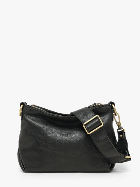 Cross Body Tas Vintage Leder Mila louise Zwart vintage 3864CC ander zicht 3