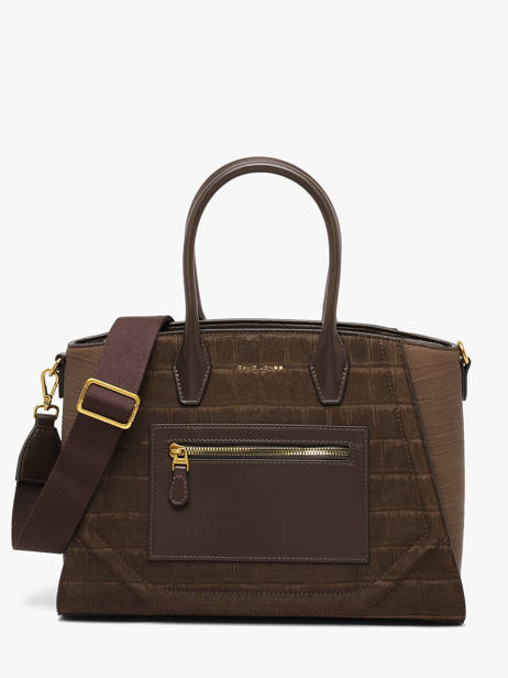Schoudertas Croco Chic David jones Bruin croco chic 1