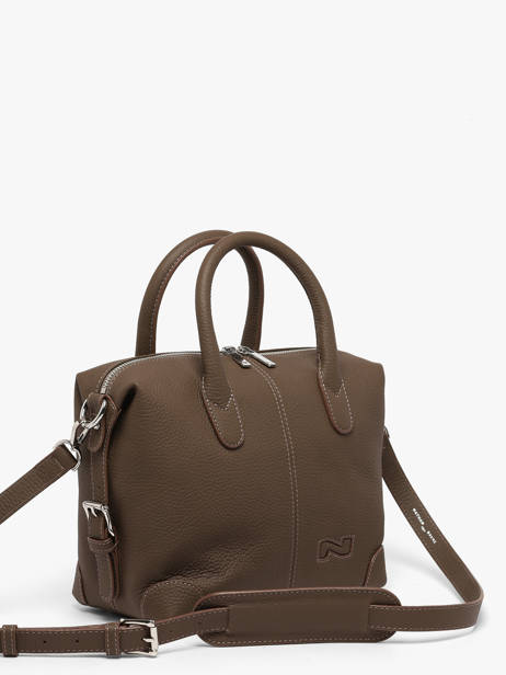 Sac Porté Main Clark Cuir Nathan baume Marron drive 1 vue secondaire 2