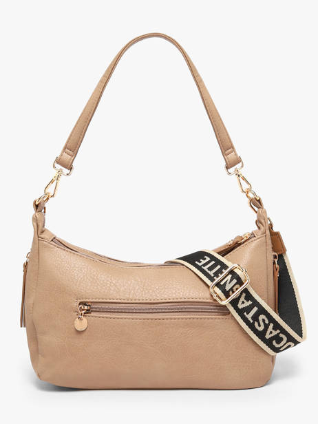 Schoudertas Zip Lulu castagnette Beige zip BARRY ander zicht 3
