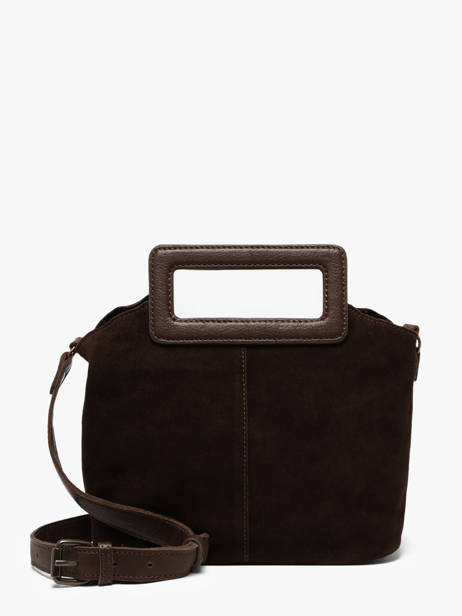 Schoudertas Adeline Leder Pieces Bruin adeline 17166659