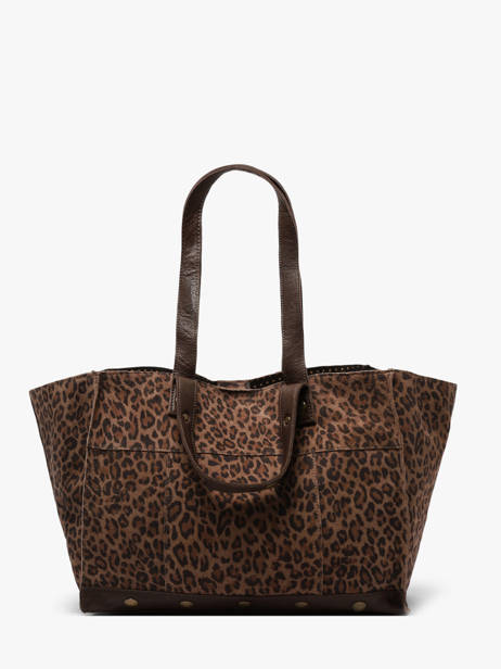 Schoudertas Ava Leder Pieces Bruin ava 17166947
