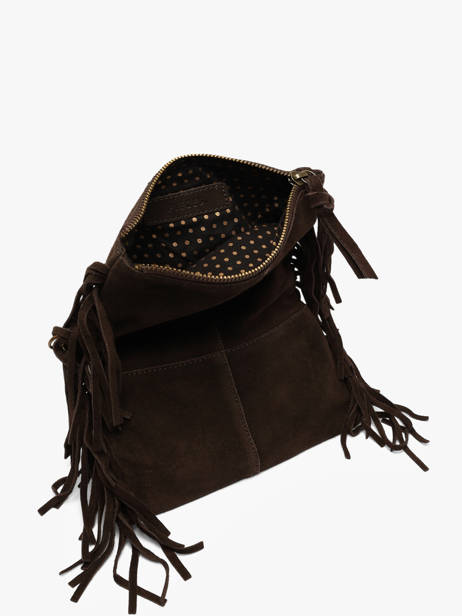 Cross Body Tas Aurora Leder Pieces Bruin aurora 17166670 ander zicht 2