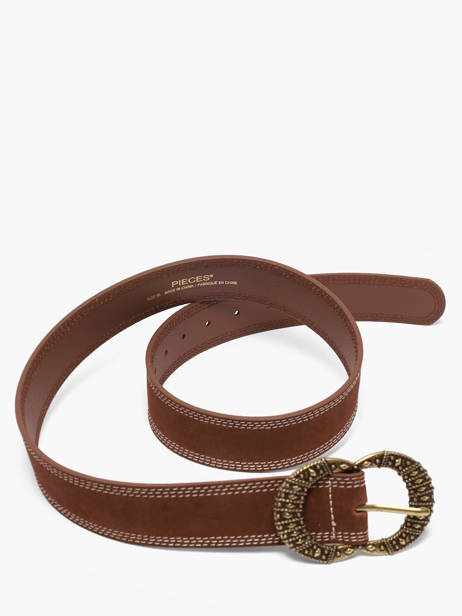 Damesriem Simone Leder Pieces Bruin simone 17156741 ander zicht 3