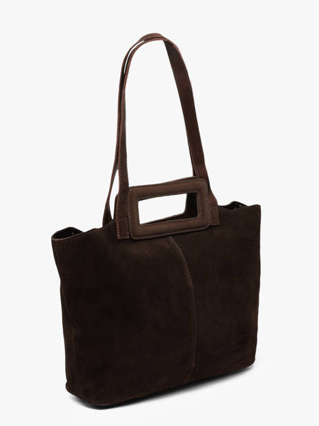 Sac Porté épaule Adeline Cuir Pieces Marron adeline 17166660 vue secondaire 1