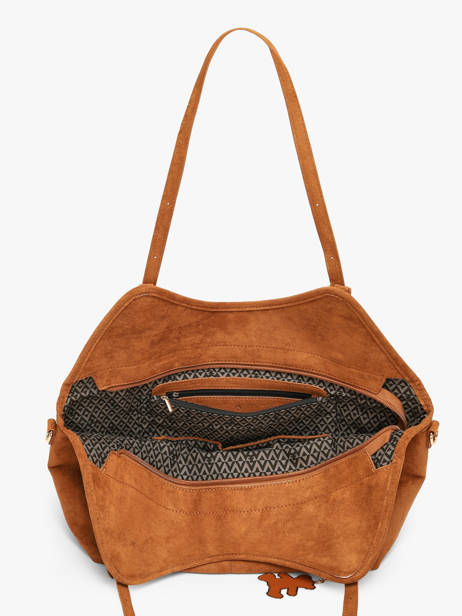 Sac Porté épaule Surpique Lulu castagnette Marron surpique BAKI vue secondaire 2