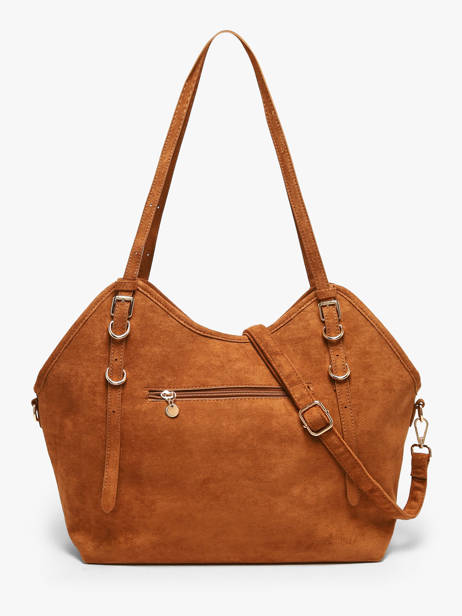 Sac Porté épaule Surpique Lulu castagnette Marron surpique BAKI vue secondaire 3