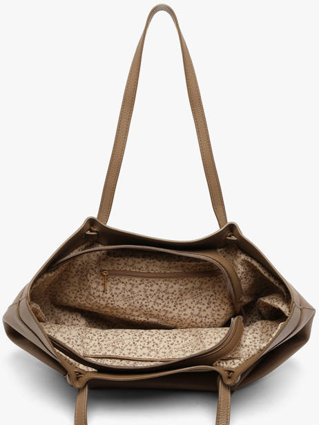 Schoudertas Grained Flora & co Beige grained F9984 ander zicht 1
