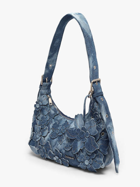 Sac Porté épaule Curio Coton Desigual Bleu curio 26WAXD19 vue secondaire 1