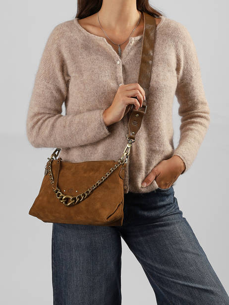 Cross Body Tas Vintage Leder Mila louise Bruin vintage 3864VC1 ander zicht 1