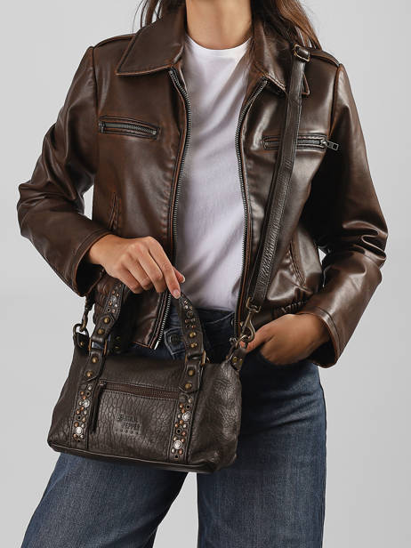 Cross Body Tas Brooklyn Leder Basilic pepper Bruin brooklyn BBRO03 ander zicht 1