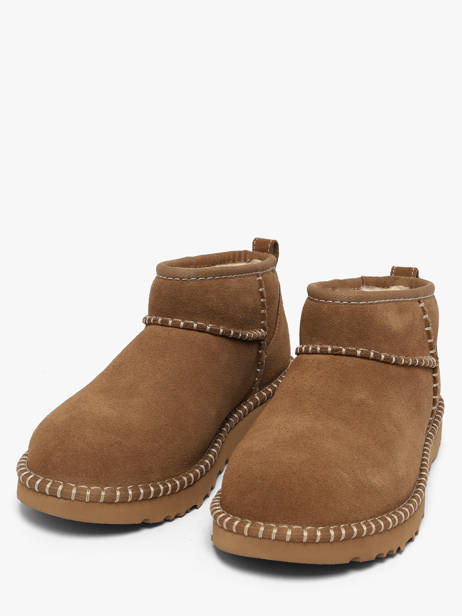 Enkellaarsjes Uit Leder Ugg Beige women 1180626 ander zicht 1
