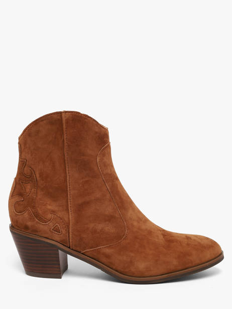 Enkellaarsjes Met Hak Uit Leder Mam'zelle Bruin women CSGGF41
