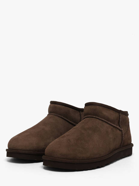 Boots Classic Ultra Mini En Cuir Ugg Marron men 1137391