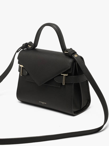 Cross Body Tas S Emilie Leder Le tanneur Zwart emily TEMI1003 ander zicht 2