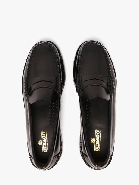 Slippers Uit Leder Sebago Zwart women 7001530 ander zicht 3