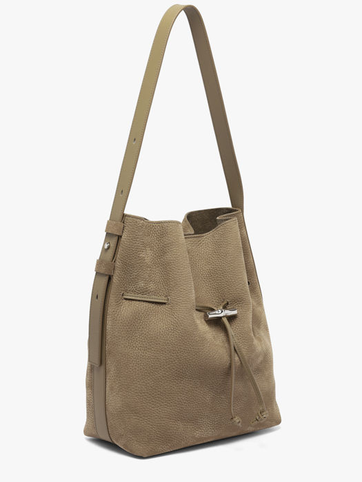 Longchamp Le roseau coulisse nubuck Handtas Bruin