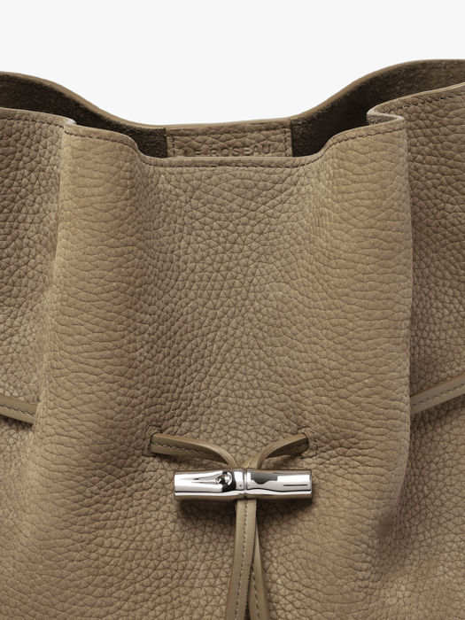 Longchamp Le roseau coulisse nubuck Handtas Bruin