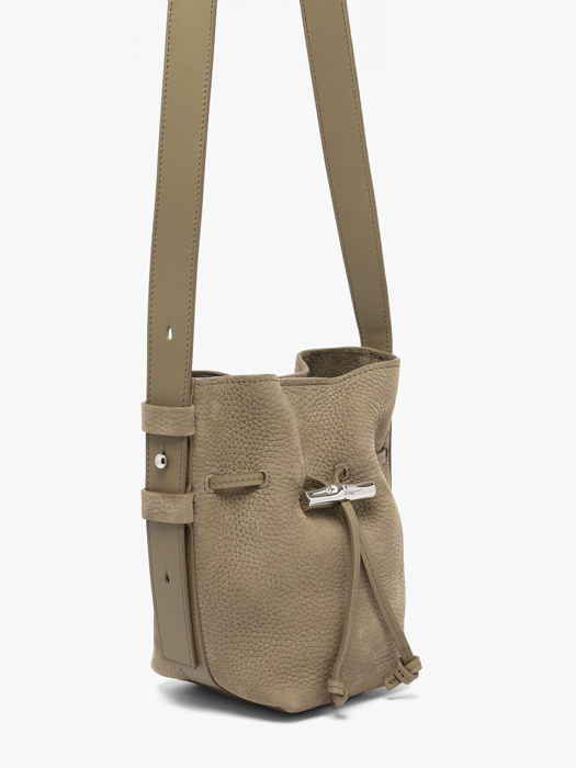 Longchamp Le roseau coulisse nubuck Handtas Bruin